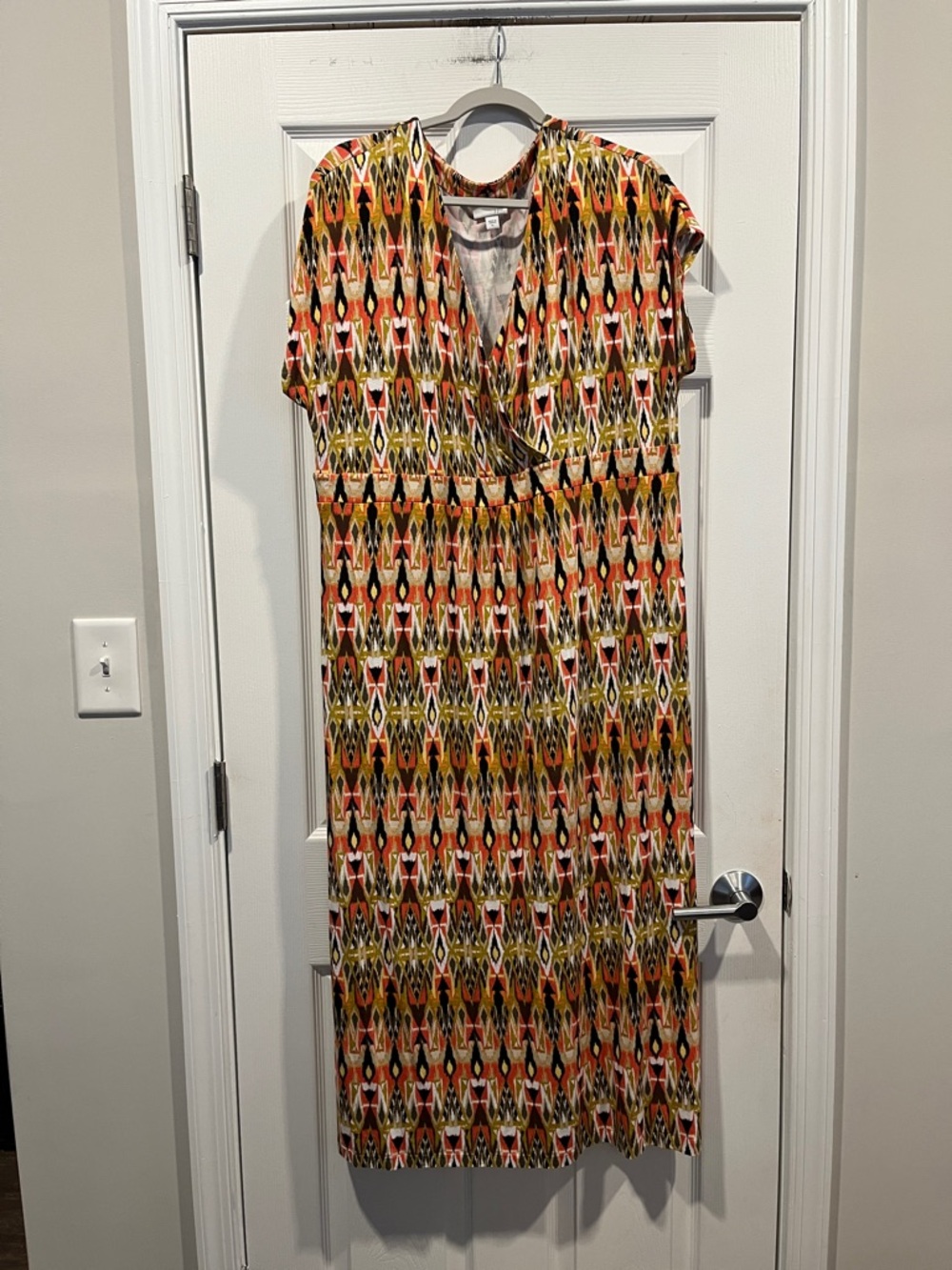 J. Jill Women’s Multi Color Southwestern Flowy Maxi Dress Size XL‎